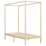 vidaXL Cadre de lit à baldaquin sans matelas bois massif 90x200 cm