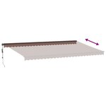 vidaXL Auvent rétractable automatique avec LED marron 600x350 cm