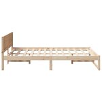 vidaXL Cadre de lit avec tête de lit Naturel 135 x 190 cm Pin massif