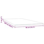 vidaXL Sur-matelas 90x220x5 cm