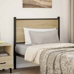 vidaXL Tête de lit sonoma 90 cm bois d'ingénierie et acier