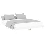 vidaXL Cadre de lit sans matelas blanc 120x200 cm bois ingénierie