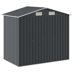 vidaXL Abri de jardin avec étagère Anthracite 205x130x183 cm Fer