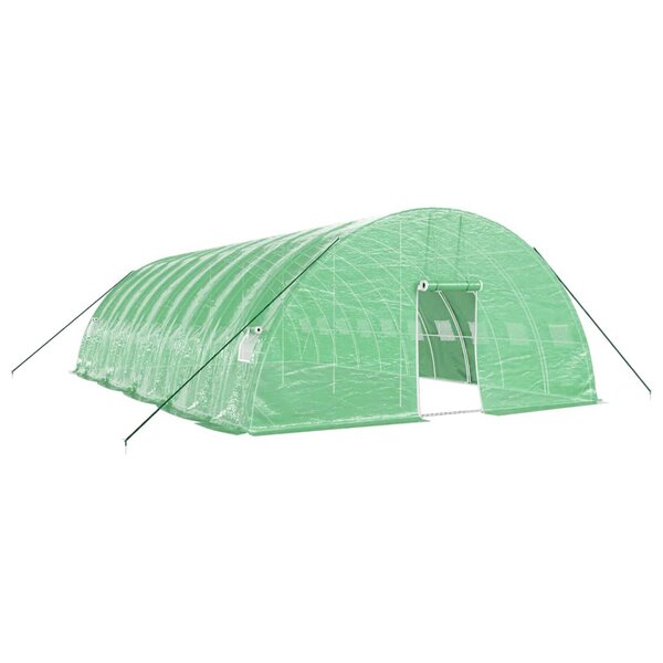 vidaXL Serre avec cadre en acier vert 60 m² 10x6x2 85 m