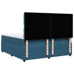 vidaXL Sommier à lattes de lit et matelas bleu 180x200 cm velours