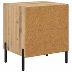 vidaXL Cabinet de chevet avec tiroir chêne artisanal 40 x 35 x 47.5 cm