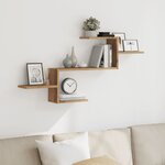 vidaXL Étagère murale chêne artisanal 104x15x49 cm bois d'ingénierie