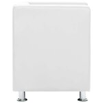vidaXL Fauteuil cube blanc simili cuir
