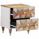 vidaXL Table de chevet 40x33 5x46 cm bois de manguier solide