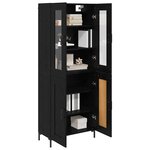 vidaXL Haut Armoire 2 Pièces Chêne noir Bois d'ingénierie