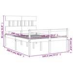 vidaXL Lit pour personne âgée et tête de lit 140x200 cm bois massif