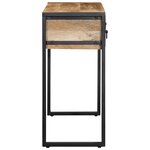 vidaXL Table console 100x35x75 cm bois de manguier massif brut