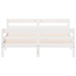 vidaXL Cadre de lit sans matelas blanc 140x200 cm bois de pin massif
