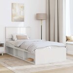 vidaXL Cadre de lit avec tête de lit Blanc 90 x 190 cm Pin massif
