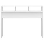 vidaXL Table console blanc 105x30x80 cm bois d'ingénierie