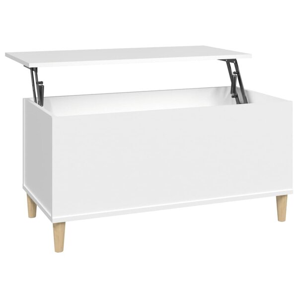 vidaXL Table basse Blanc 90x44 5x45 cm Bois d'ingénierie