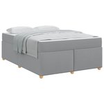 vidaXL Cadre de lit avec matelas Gris clair 140 x 200 cm tissu