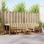 vidaXL Ensemble de canapés d'extérieur 8 Pièces Naturel et Beige