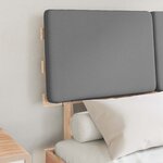 vidaXL Cadre de lit avec tête de lit rembourrée Gris clair