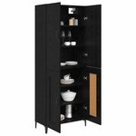 vidaXL Haut Armoire Chêne noir 69 5 x 34 x 180 cm Bois d'ingénierie