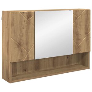 vidaXL Armoire Miroir Montage mural Chêne artisanal 80 x 17 x 55 cm