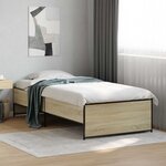 vidaXL Cadre de lit Chêne Sonoma 80 x 200 cm Bois d'ingénierie