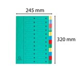 Trieur Extensible Harmonika Sans Élastique Fenêtres Imprimées 24 Compartiments - A4 - Vert - X 4 - Exacompta