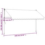 vidaXL Auvent rétractable anthracite 350x150 m tissu et acier