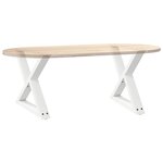 vidaXL Pieds de table basse 2 pièces Blanc 50 x (42-43 3) cm Acier