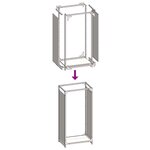 vidaXL Portant de bois chauffage anthracite 44x28x90 cm