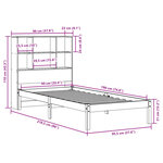 vidaXL Lit bibliothèque sans matelas blanc 90x190cm bois de pin massif