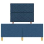 vidaXL Cadre de lit avec tête de lit Bleu 120 x 200 cm tissu