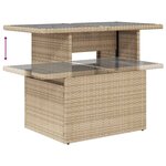 vidaXL Salon de jardin avec coussins 8 Pièces beige résine tressée
