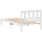 vidaXL Cadre de lit Blanc 80 x 200 cm Bois massif en pin