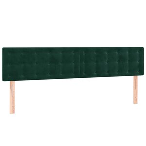 vidaXL Têtes de lit 2 Pièces Vert foncé 90x5x78/88 cm Velours