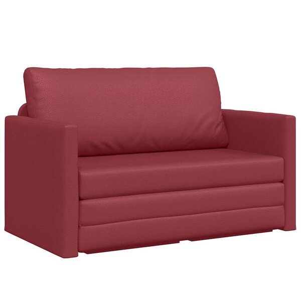 vidaXL Canapé-Lit Rouge bordeaux 124 x 71 x 78 cm Cuir artificiel