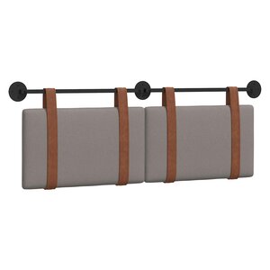 vidaXL Tête de lit suspendue Uni Taupe 150 x 55 x 5 cm PU antique