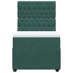 vidaXL Sommier à lattes de lit avec matelas Vert foncé 90x200 cm