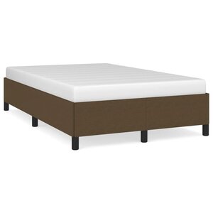 vidaXL Cadre de lit sans matelas marron foncé 120x200 cm tissu