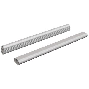vidaXL Tige de placard 2 Pièces Argenté 764 x 15 x 29 mm
