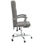 vidaXL Fauteuil inclinable de bureau Taupe Tissu