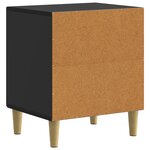 vidaXL Cabinet de chevet 2 pc Noir 43 x 34 5 x 50 cm Bois d'ingénierie
