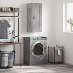 vidaXL Armoire murale gris béton 34 5x34x90 cm bois d'ingénierie