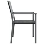 vidaXL Chaises de jardin lot de 4 noir 54x62 5x89 cm résine tressée