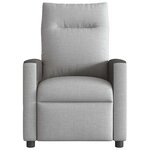 vidaXL Fauteuil de massage inclinable électrique gris nuage tissu