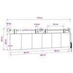 vidaXL Tête de lit suspendue Avec lumière LED Rose Tissu