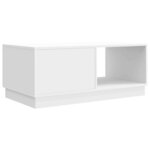 vidaXL Table basse Blanc brillant 90 x 50 x 37 cm Bois d'ingénierie