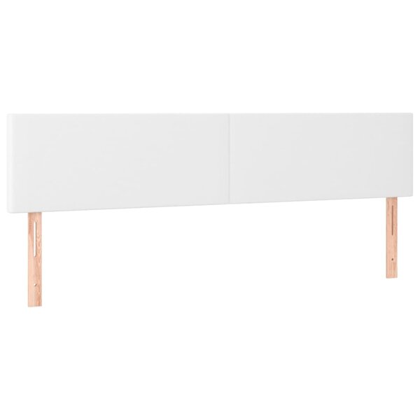 vidaXL Têtes de lit 2 Pièces Blanc 80x5x78/88 cm Similicuir
