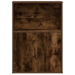vidaXL Bibliothèque chêne fumé 60x24x85 cm bois d'ingénierie