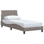vidaXL Cadre de lit sans matelas Hanko taupe 90x200 cm tissu